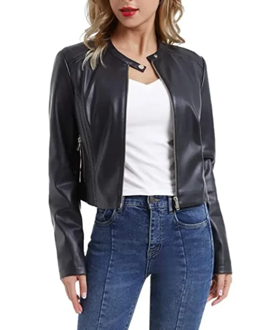 womens-black-faux-leather-slim-fit-short-jacket