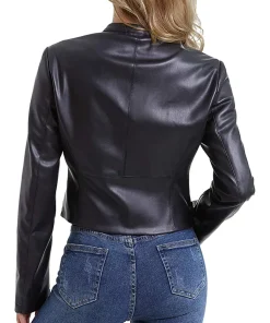 womens-black-faux-leather-slim-fit-short-jacket