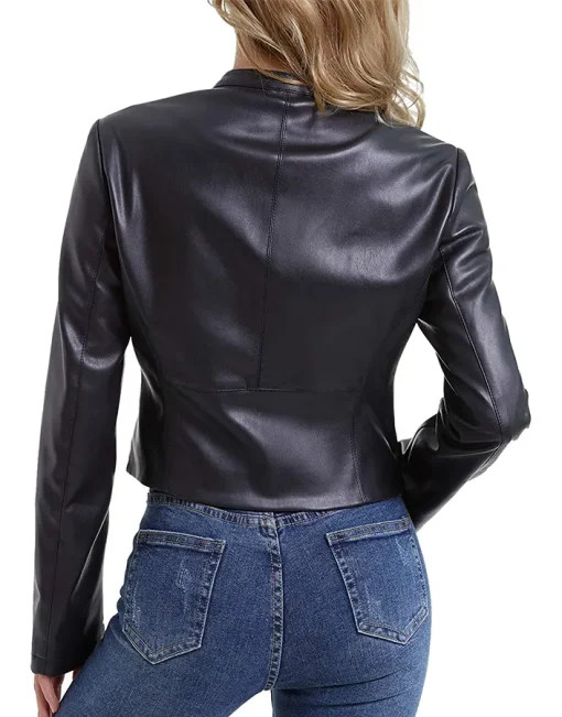 womens-black-faux-leather-slim-fit-short-jacket