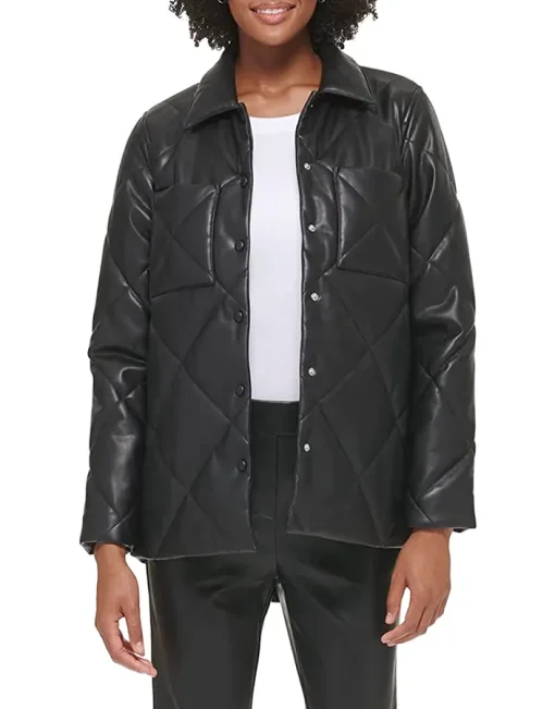 womens-button-front-quilted-black-faux-leather-jacket