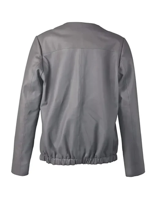 womens-grey-faux-leather-collarless-biker-jacket