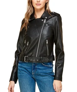 womens-lapel-collar-black-faux-leather-motorcycle-jacket