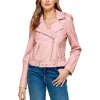 womens-lapel-collar-pink-faux-leather-motorcycle-jacket