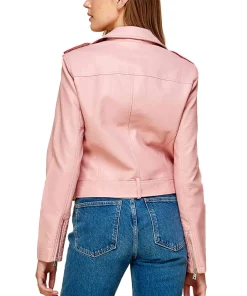 womens-lapel-collar-pink-faux-leather-motorcycle-jacket