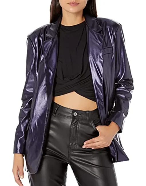 womens-oversized-purple-faux-leather-blazer