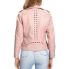 womens-pink-faux-leather-long-sleeve-jacket