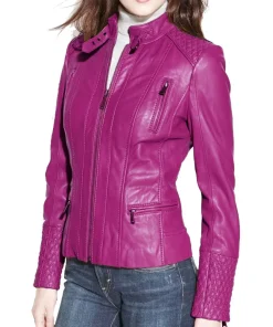 womens-pink-faux-leather-slim-fit-biker-jacket