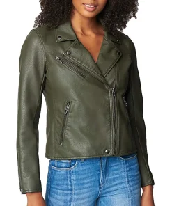 womens-semi-fitted-olive-green-faux-leather-motorcycle-jacket
