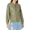 womens-slim-fit-olive-green-faux-leather-bomber-jacket