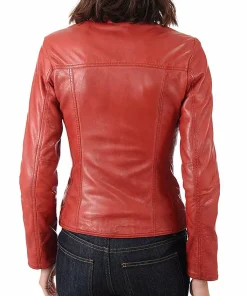 womens-slim-fit-red-faux-leather-biker-jacket
