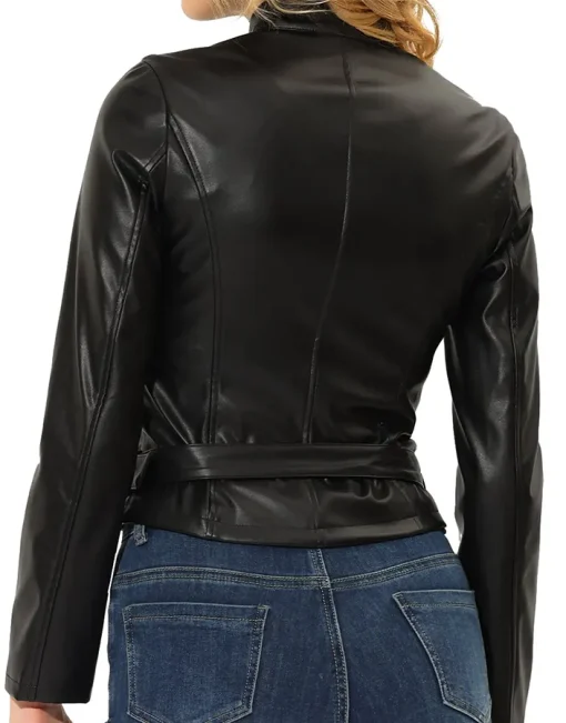 womens-slim-fit-zip-up-belted-black-faux-leather-jacket