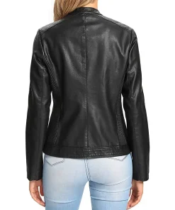 womens-snap-collar-black-faux-leather-jacket