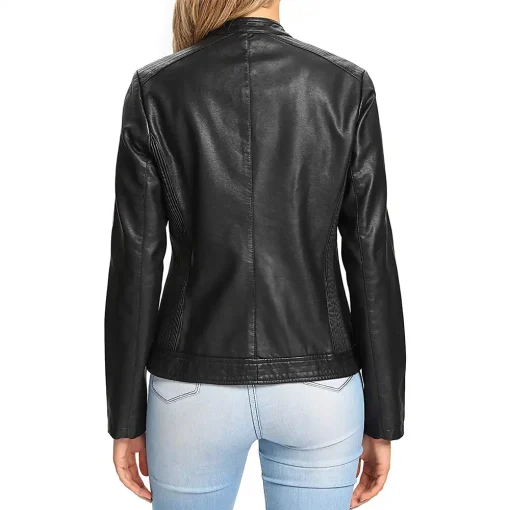 womens-snap-collar-black-faux-leather-jacket