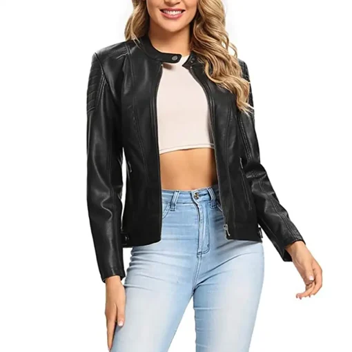 womens-snap-collar-black-faux-leather-slim-fit-jacket