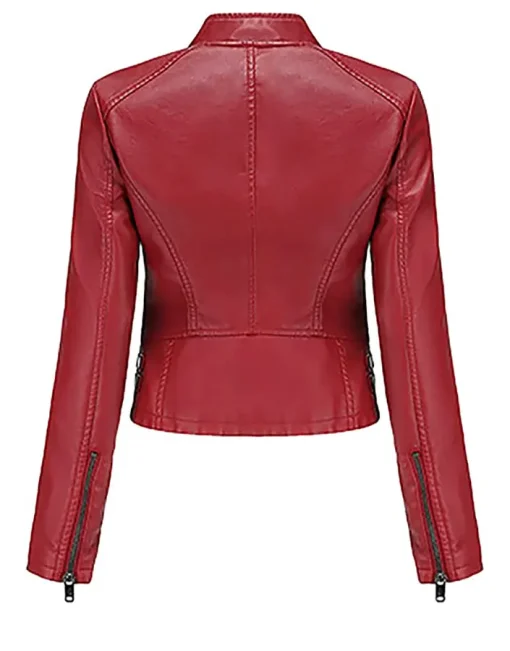 womens-stand-collar-cropped-red-faux-leather-jacket