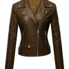 womens-stylish-dark-brown-faux-leather-moto-jacket