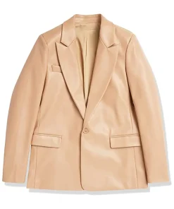 womens-trendy-camel-faux-leather-blazer