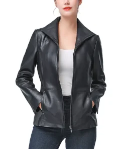 womens-wing-collar-black-faux-leather-jacket