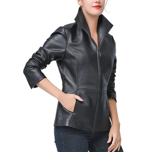 womens-wing-collar-black-faux-leather-jacket