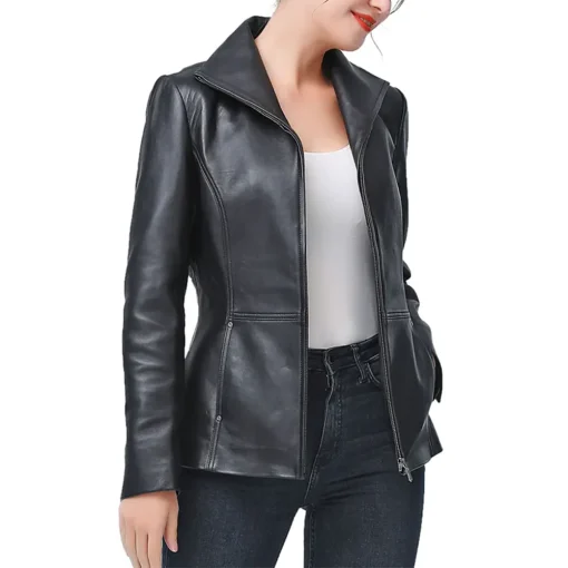 womens-wing-collar-black-faux-leather-jacket