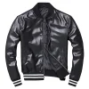 mens-classic-black-faux-leather-varsity-bomber-jacket