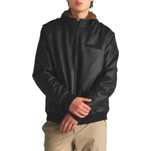 black-faux-leather-bomber-jacket-mens