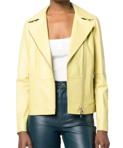 womens-asymmetric-zip-yellow-faux-leather-jacket