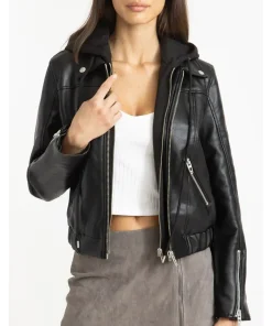 womens-black-faux-leather-bomber-jacket-with-removable-hood