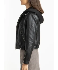womens-black-faux-leather-bomber-jacket-with-removable-hood
