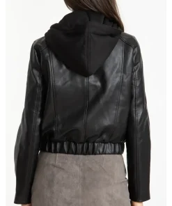 womens-black-faux-leather-bomber-jacket-with-removable-hood