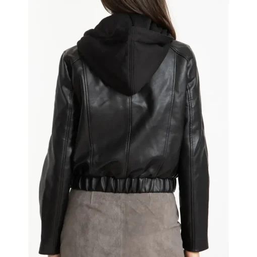 womens-black-faux-leather-bomber-jacket-with-removable-hood