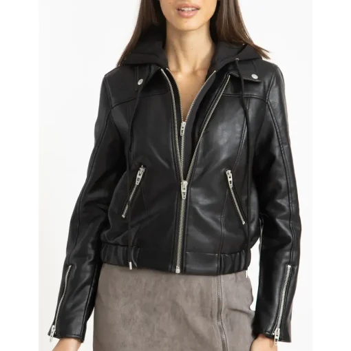 womens-black-faux-leather-bomber-jacket-with-removable-hood