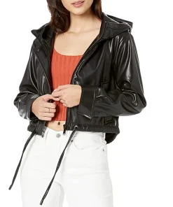 womens-black-faux-leather-hooded-bomber-jacket