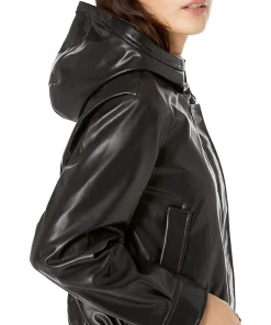 womens-black-faux-leather-hooded-bomber-jacket