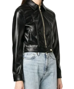 womens-black-faux-leather-zip-up-jacket