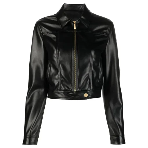 womens-black-faux-leather-zip-up-jacket