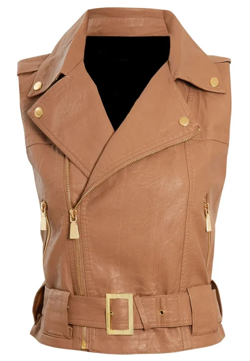 womens-brown-faux-leather-gilet-biker-vest