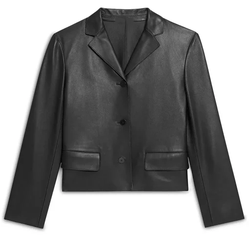 womens-button-up-black-faux-leather-cropped-jacket