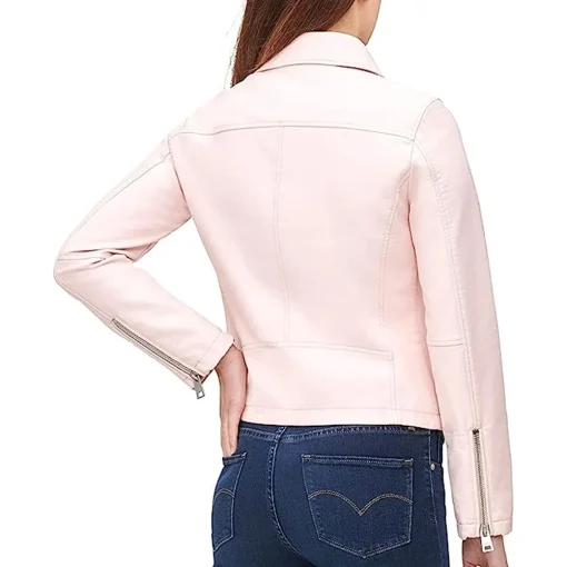 womens-classic-light-pink-faux-leather-jacket