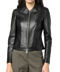 womens-collarless-black-faux-leather-jacket