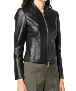 womens-collarless-black-faux-leather-jacket