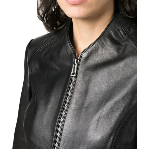 womens-collarless-black-faux-leather-jacket