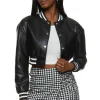 womens-cropped-black-faux-leather-bomber-jacket