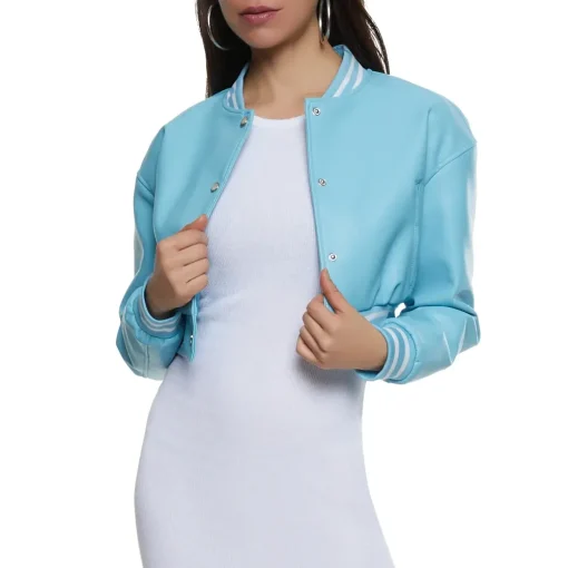 womens-cropped-light-blue-faux-leather-bomber-jacket