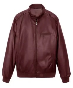 Womens Faux Leather Burgundy Bomber Jacket 7 bomber-jacket-burgundy