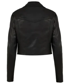 womens-long-sleeve-black-faux-leather-biker-jacket