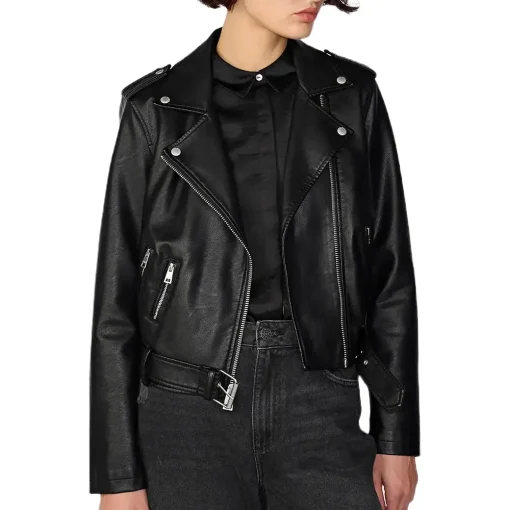womens-moto-black-belted-faux-leather-jacket