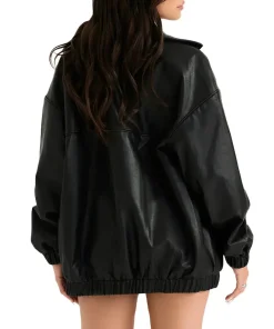 womens-oversize-black-faux-leather-bomber-jacket
