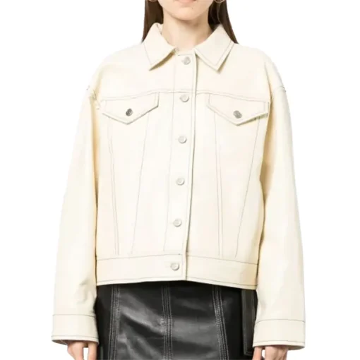 womens-oversized-cream-faux-leather-trucker-jacket
