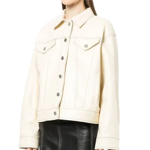 womens-oversized-cream-faux-leather-trucker-jacket